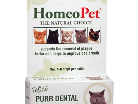 Feline Purr Dental 15 ml by HomeoPet Solutions Supply