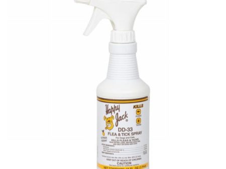 DD-33 Flea & Tick Spray for Dogs and Cats 16 Oz by Happy Jack For Sale