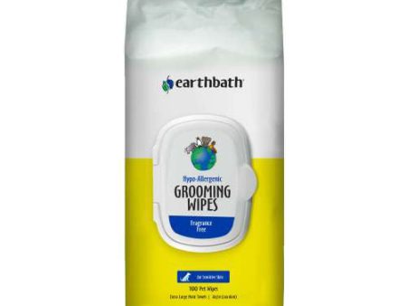 Hypo Allergenic Grooming Wipes Fragrance Free 100 Count by Earthbath For Cheap