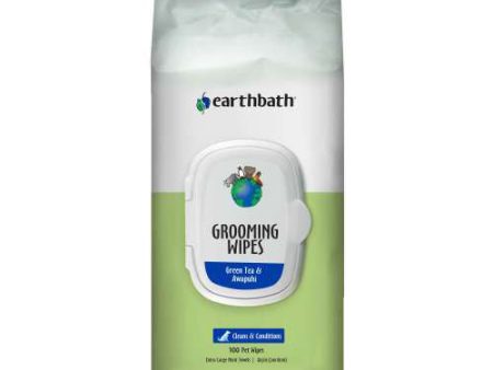 Grooming Wipes Green Tea & Awapuhi 100 Count by Earthbath Online Hot Sale