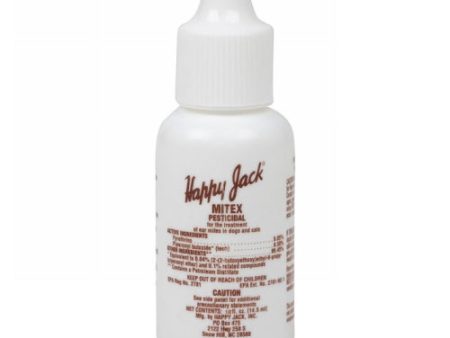 Mitex Dog and Cat Ear Mite Treatment .5 Oz by Happy Jack Online Sale