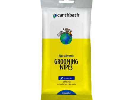 Hypo Allergenic Grooming Wipes Fragrance Free 30 Count by Earthbath Sale