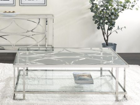 Kalan - Coffee Table - Glass & Silver Online Hot Sale