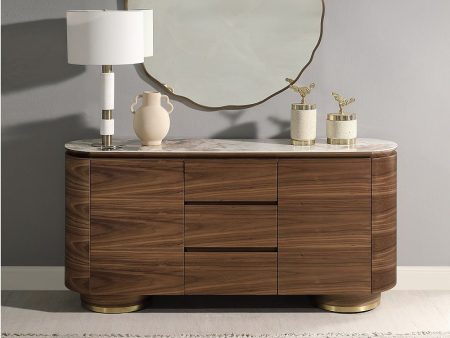 Willene - Server With Ceramic Top - Walnut Online now