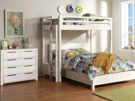 Celerina - Twin Loft Bed - Weathered White Finish For Discount