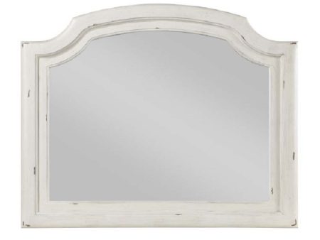 Jaqueline - Mirror - Light Gray Linen & Antique White Finish Fashion