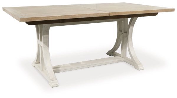 Shaybrock - Antique White   Brown - Rectangular Dining Room Extension Table Online