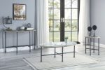 Brantley - Side Table - Clear Glass & Sandy Gray Finish Online Sale