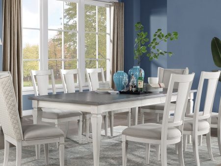 Katia - Dining Table With Leaf - Rustic Gray & Weathered White Supply