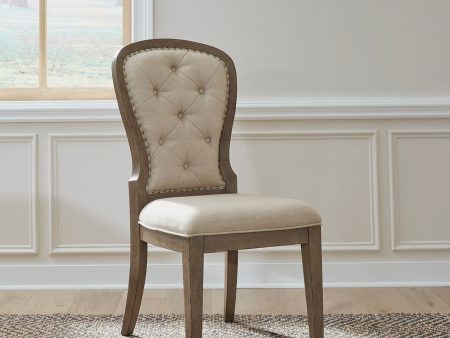 Americana Farmhouse - Upholstered Tufted Back Side Chair on Sale