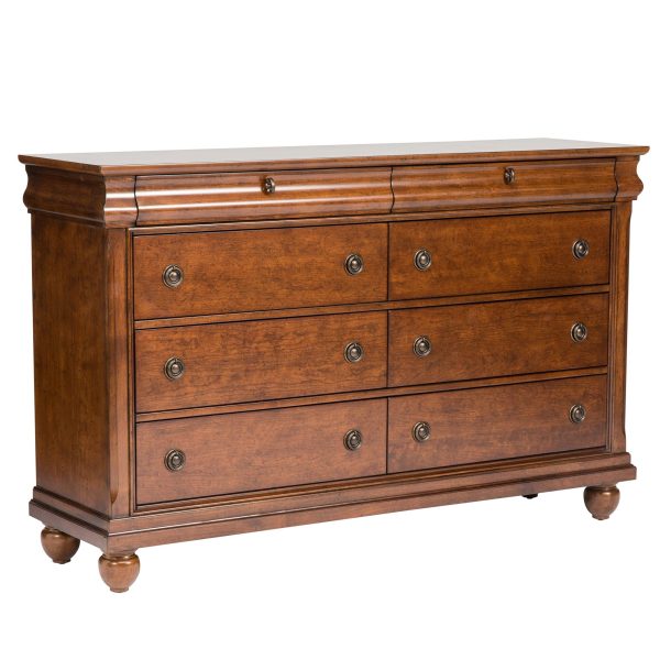 Rustic Traditions - 8 Drawer Dresser - Dark Brown Hot on Sale