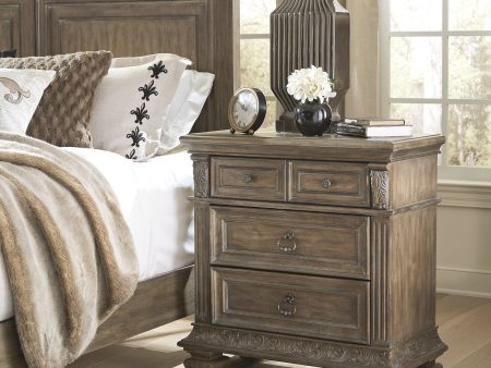 Carlisle Court - Bedside Chest with Charging Station - Medium Brown Online now