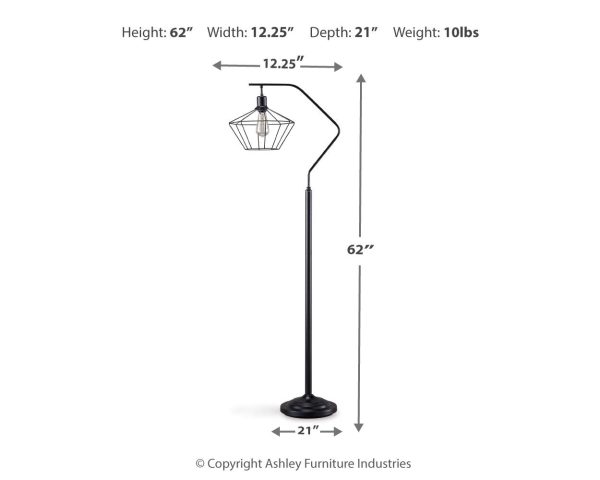 Makeika - Black - Metal Floor Lamp Supply