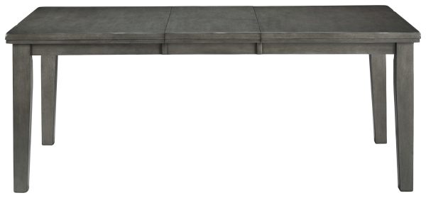 Hallanden - Gray - Rectangular Dining Room Butterfly Extension Table For Sale