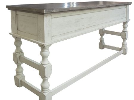 Stone - Sofa Table With Shelf - Antiqued Ivory   Weathered Gray Online Sale