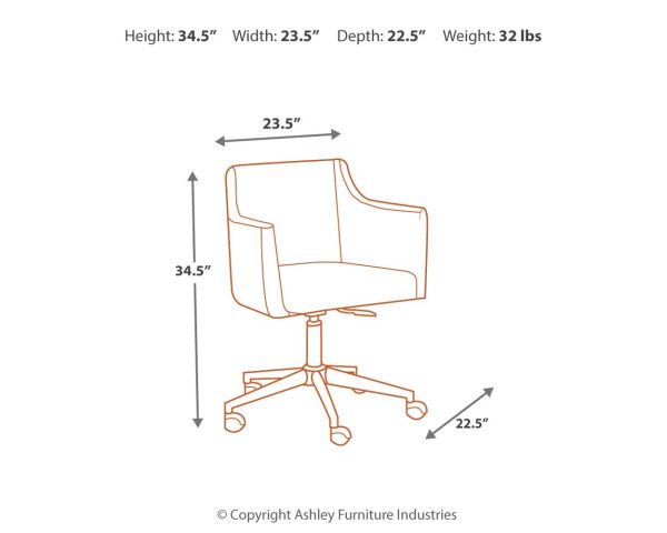 Baraga - White - Home Office Swivel Desk Chair Online