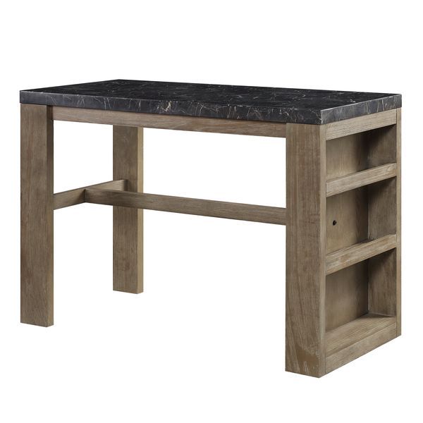 Charnell - Counter Height Table - Marble & Oak Finish Online Sale