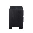 Nicola - Nightstand - Silver PU & Black Finish Sale