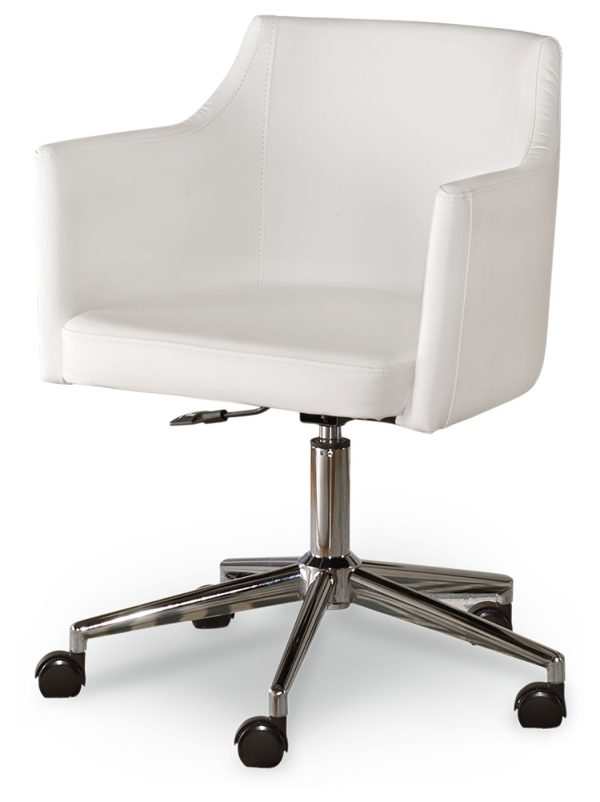 Baraga - White - Home Office Swivel Desk Chair Online