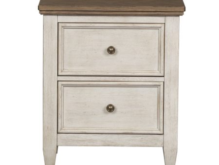 Heartland - 2 Drawer Nightstand With Charging Station - White For Discount