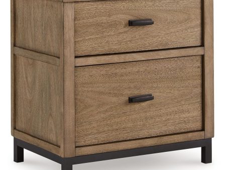 Tomtyn - Light Brown - Two Drawer Night Stand on Sale