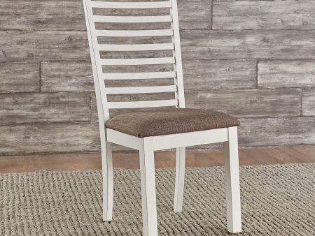 Brook Bay - Upholstered Ladder Back Side Chair - White Sale