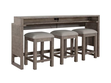 Bartlett Field - 4 Piece Living Room Set (Console Bar Table & 3 Console Stools) Hot on Sale