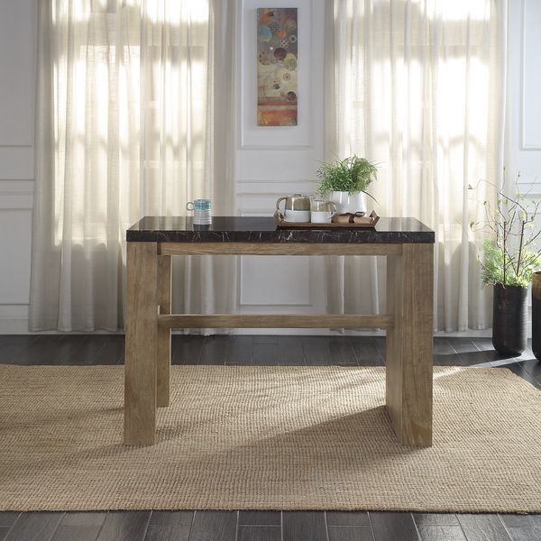 Charnell - Counter Height Table - Marble & Oak Finish Online Sale