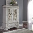 Abbey Park - Mirrored Door Chest - White For Cheap