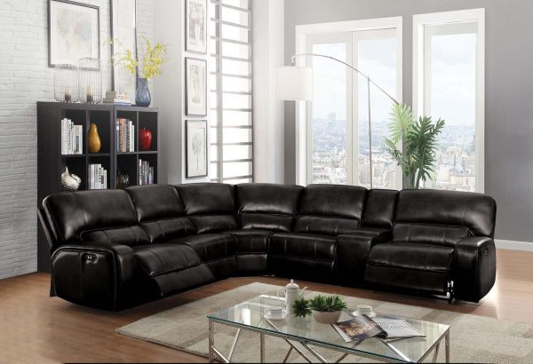 Saul - Power Motion Sectional Sofa - Black For Discount