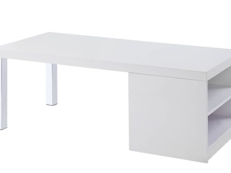 Harta - Coffee Table - White High Gloss & Chrome Online Hot Sale