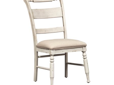 Whitney - Slat Back Side Chair - White For Sale