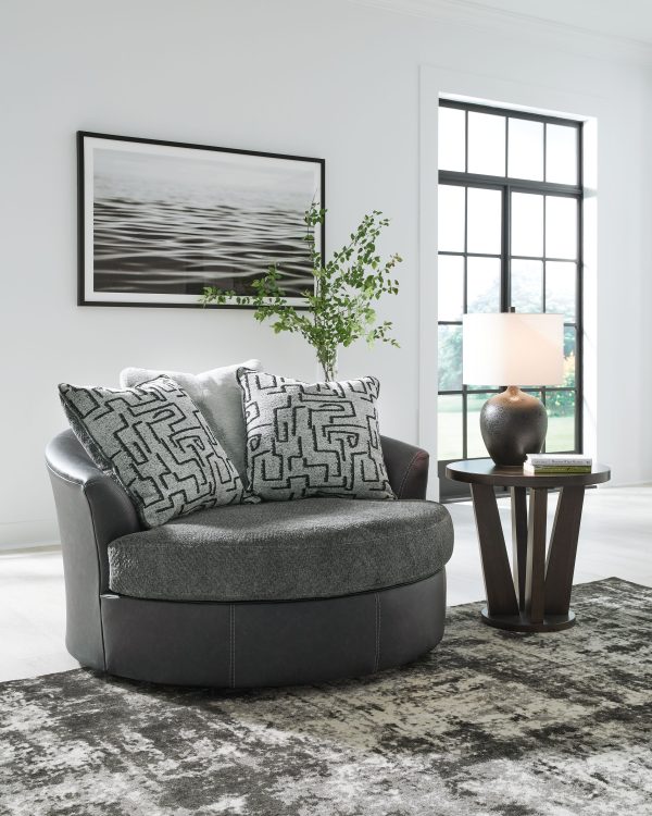 Brixley Pier - Graphite - Oversized Swivel Accent Chair Online Hot Sale