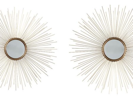 Doniel - Antique Gold Finish - Accent Mirror Set (Set of 2) Hot on Sale