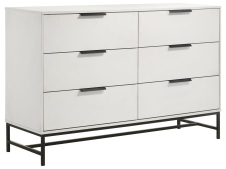 Sonora - 6-Drawer Bedroom Dresser - White For Discount