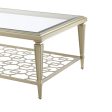 Zaba - Coffee Table - Glass Top & Silver For Discount