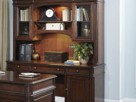 Brayton Manor - Jr Executive Credenza Set - Dark Brown For Discount