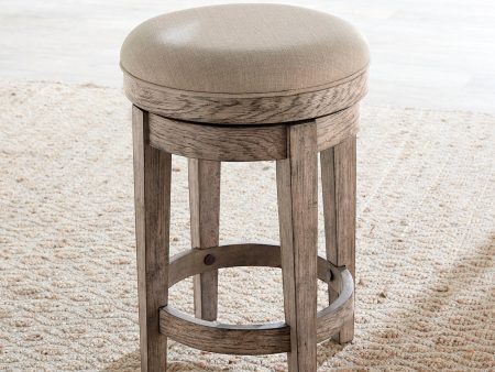 City Scape - Upholstered Swivel Console Stool - Burnished Beige Hot on Sale