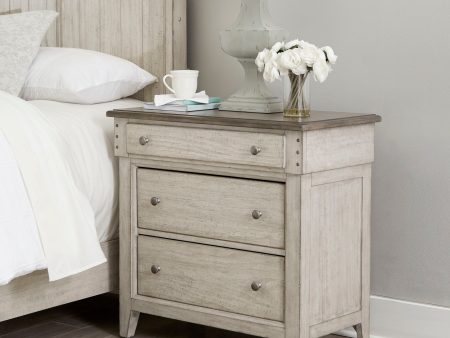 Ivy Hollow - 3 Drawer Bedside Chest With Charging Station - White Online Hot Sale