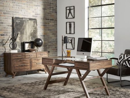 Lennox - 2 Piece Desk Set - Dark Brown Supply