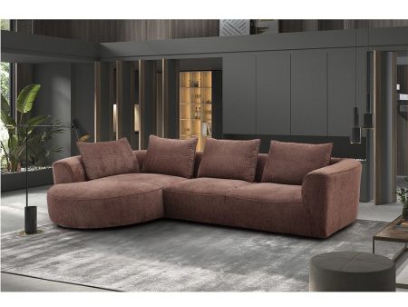 Aceso - Sectional Sofa With 4 Pillows - Brown Online Sale