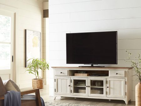 Farmhouse Reimagined - Entertainment 72  TV Stand - White Hot on Sale