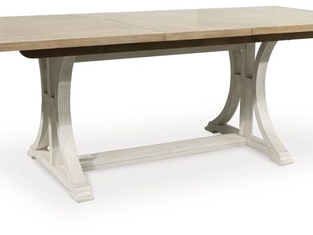 Shaybrock - Antique White   Brown - Rectangular Dining Room Extension Table Online