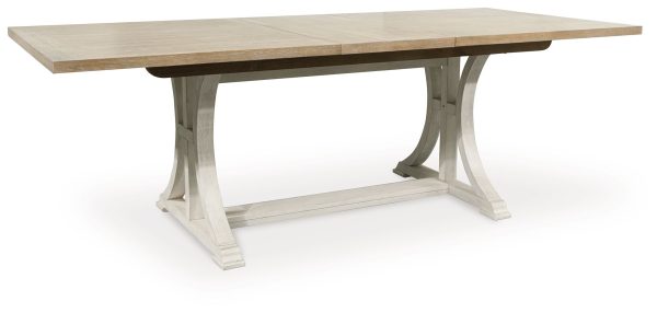 Shaybrock - Antique White   Brown - Rectangular Dining Room Extension Table Online