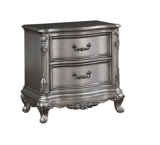 Ausonia - Nightstand - Antique Platinum - Finish Online