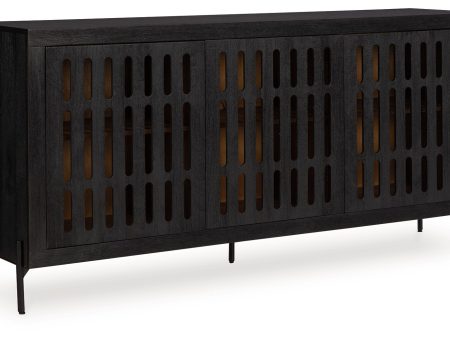 Vallisburg - Black   Natural - Accent Cabinet Discount