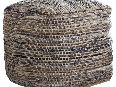 Absalom - Denim - Pouf on Sale