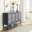 Circle View - Four Door Accent Cabinet - Blue Online Hot Sale