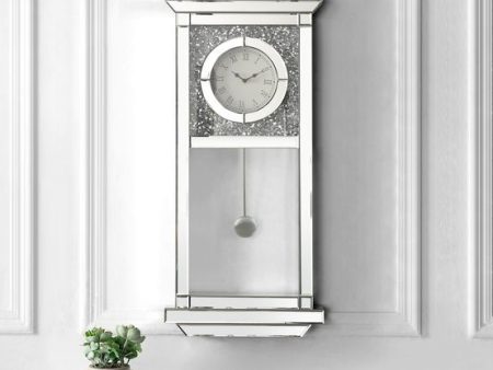 Noralie - Wall Clock - Mirrored & Faux Diamonds - 32  Online now