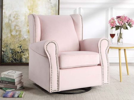 Tamaki - Swivel Chair - Pink Fabric For Cheap